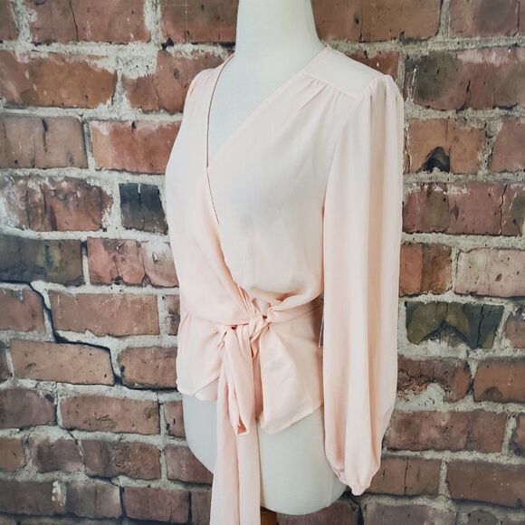 CHELSEA28 wrap top pink wood XS NWT - Picture 5 of 8